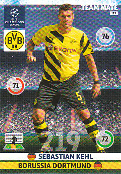 Sebastian Kehl Borussia Dortmund 2014/15 Panini Champions League #113